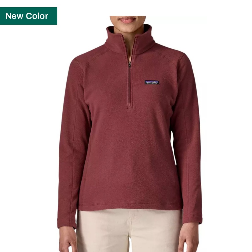 Patagonia Women's Micro D 1/4 Zip Fleece Pullover - Maroon